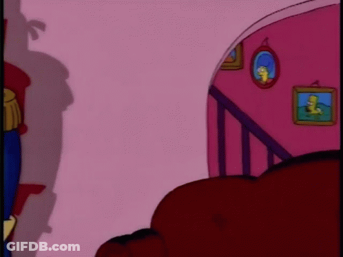 Pink Room With Bart Simpson And Marge Simpson Picture GIF