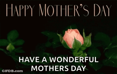Pink Rose Happy Mother's Day GIF