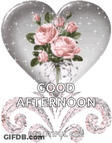 Pink Rose Heart Good Afternoon Beautiful GIF