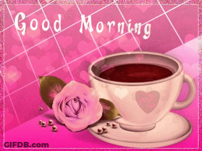 Pink Rose Special Good Morning GIF