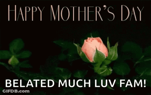 Pink Rose With Happy Mother's Day Message GIF