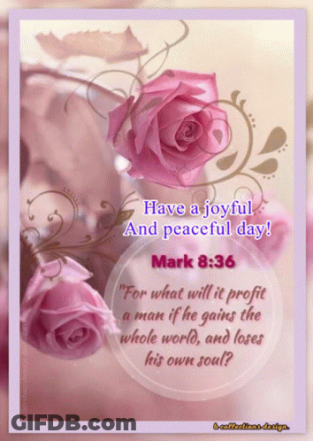 Pink Roses Bible Verse Card GIF
