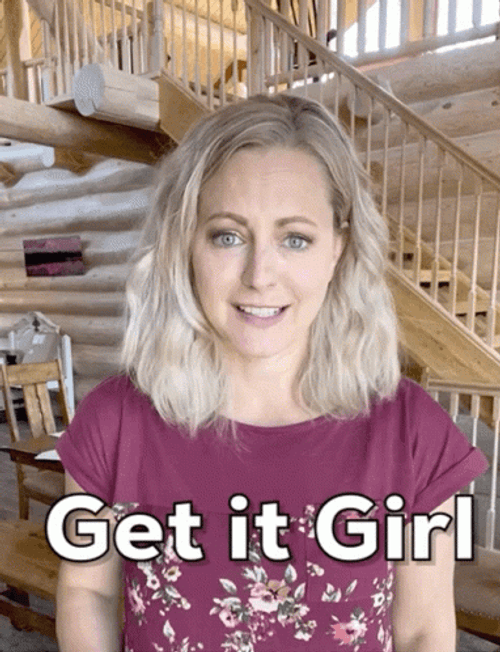 Pink Shirt Woman Telling Get It Girl GIF