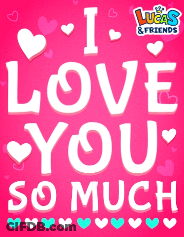 Pink Sign Lucas & Friends Love You GIF