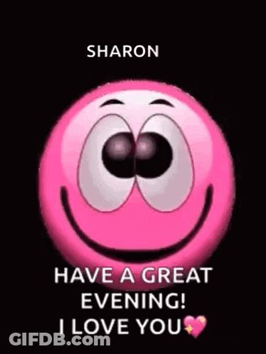 Pink Smiley Face Have A Great Evening GIF