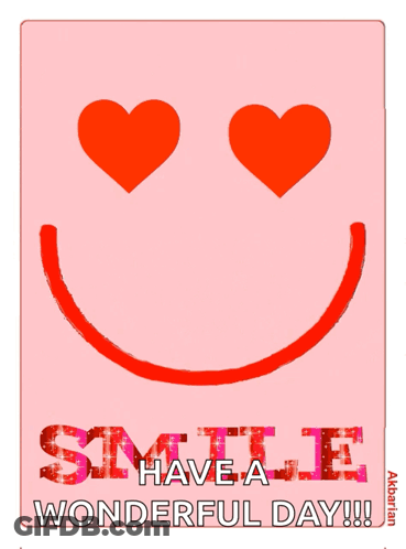 Pink Smiley Smile Have A Wonderful Day GIF