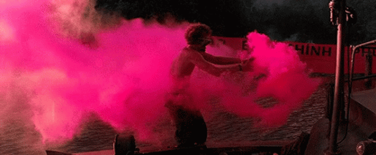 Pink Smoke Signals Apocalypse Now GIF