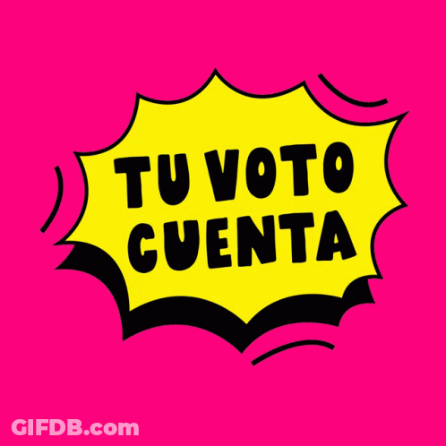 Pink Speech Bubble Saying Tu Voto Cuenta GIF