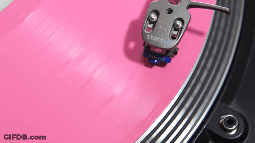 Pink Spinning Vinyl GIF