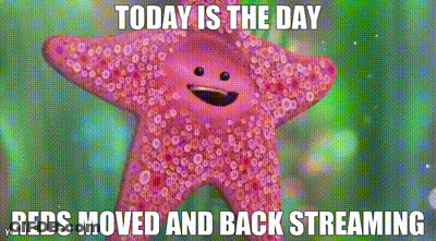 Pink Starfish Saying Today Is The Day Reds Moved And Back Streaming GIF