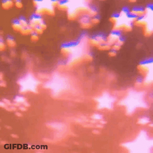Pink Stars Floating GIF