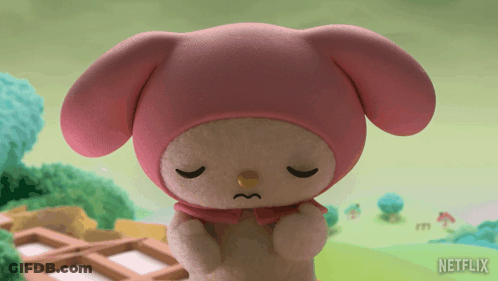 Pink Stuffed Animal Netflix Logo GIF