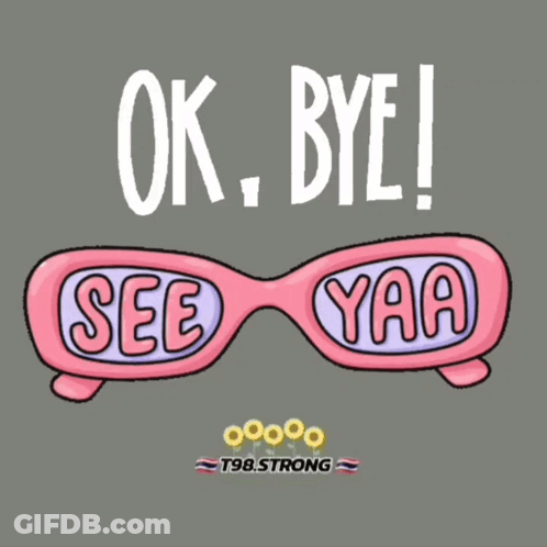 Pink Sunglasses Saying Ok Bye See Yaa GIF