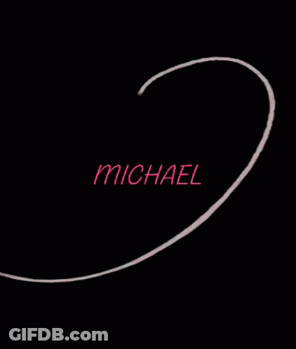 Pink Swirl With Name Michael GIF