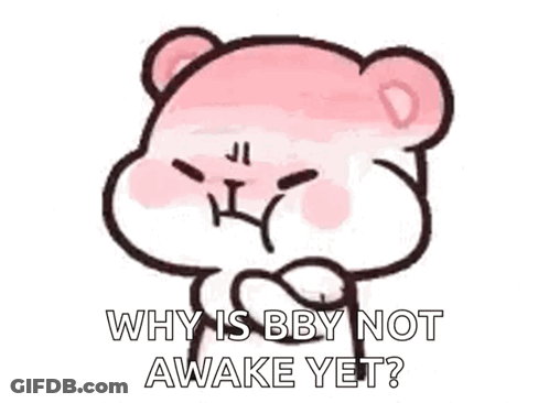 Pink Teddy Bear Why Is Bby Not Awake Yet GIF