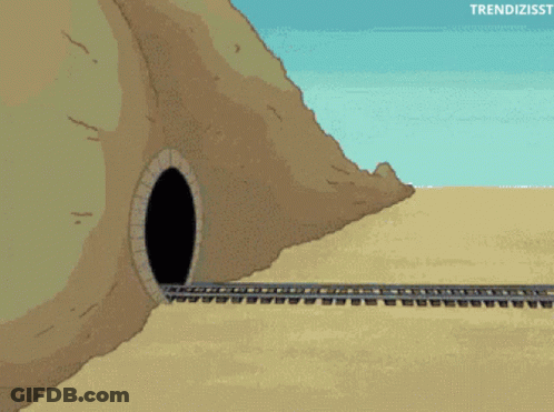 Pink Train Going Through Tunnel Trendizisst GIF