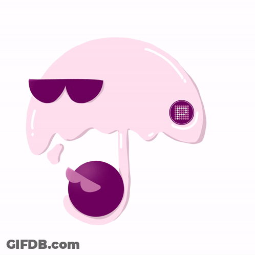 Pink Umbrella With Sunglasses Saying Yes Boss GIF