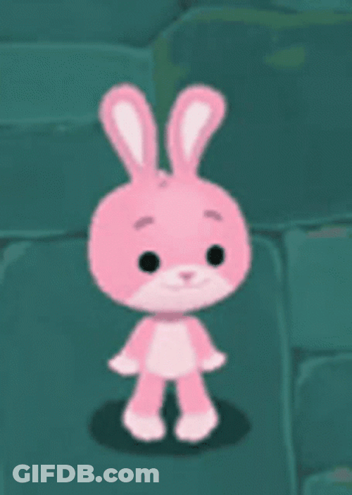 Pink Virtual Bunny Dancing GIF