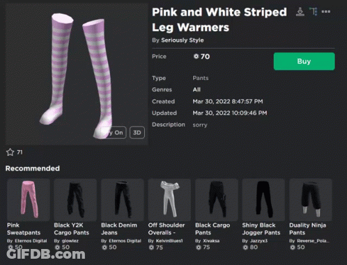 Pink White Striped Leg Warmers By Seriously Style GIF