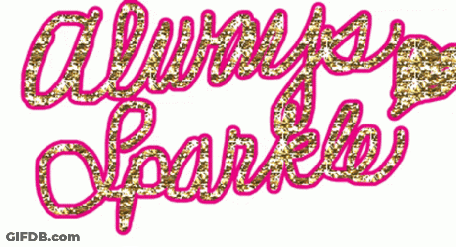 Pink Word Always Sparkles GIF