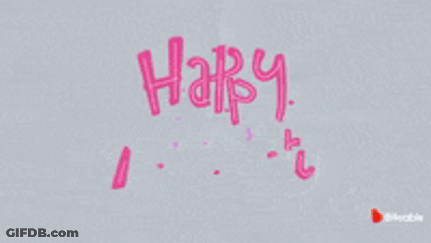 Pink Work Anniversary Computer Design GIF