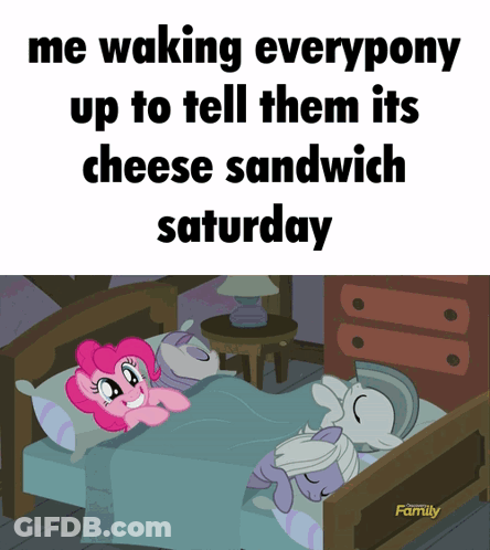 Pinkie Pie And Pony Laying In Bed GIF