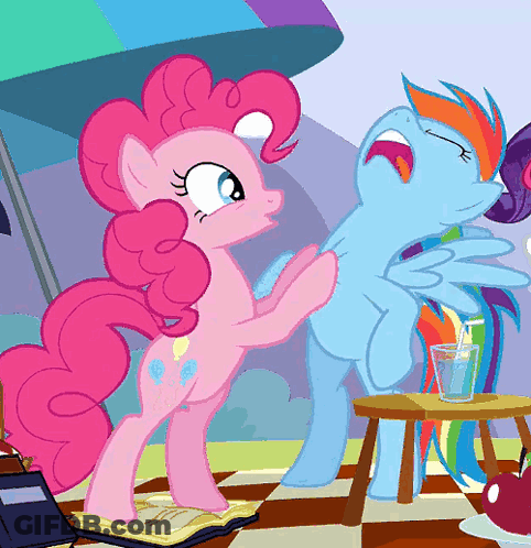 Pinkie Pie And Rainbow Dash My Little Pony GIF