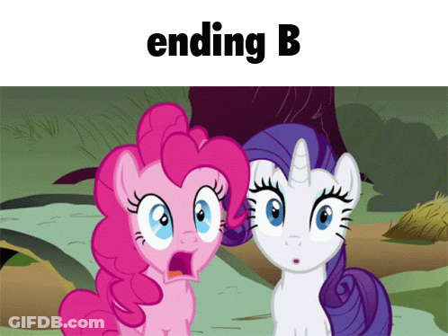 Pinkie Pie And Rarity Are Standing Next To Each Other With The Caption Ending B GIF