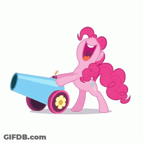 Pinkie Pie Confetti Cannon GIF