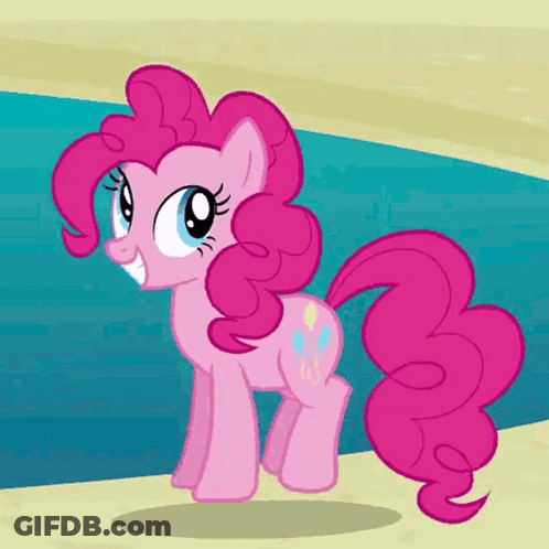 Pinkie Pie From My Little Pony On A Beach GIF