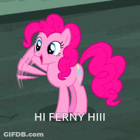 Pinkie Pie From My Little Pony Says Hi Ferny GIF