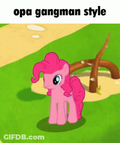 Pinkie Pie From My Little Pony Standing On A Grassy Field GIF