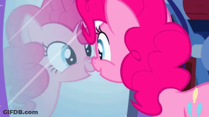 Pinkie Pie In The Mirror GIF