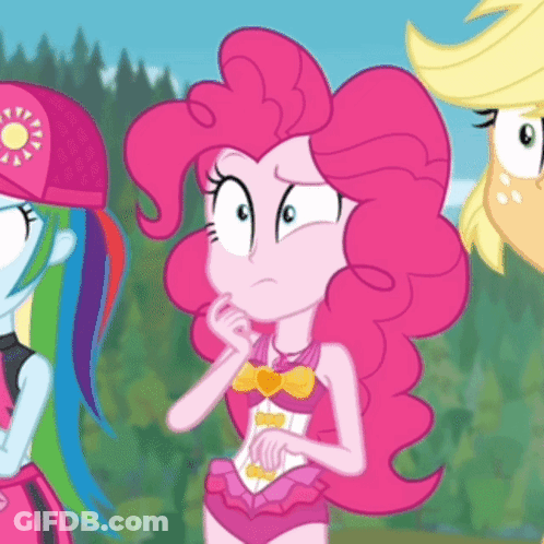 Pinkie Pie My Little Pony Equestria Girls Wearing Bikini GIF