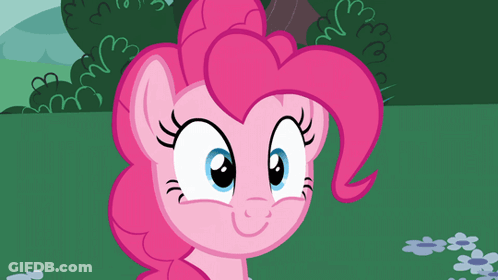 Pinkie Pie Smiling Green Background GIF