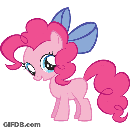 Pinkie Pie With Blue Bow GIF