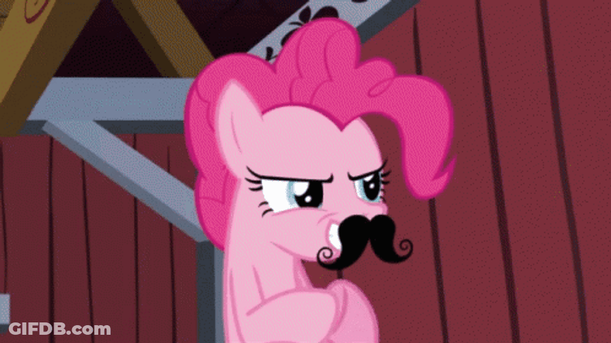 Pinkie Pie With Mustache GIF
