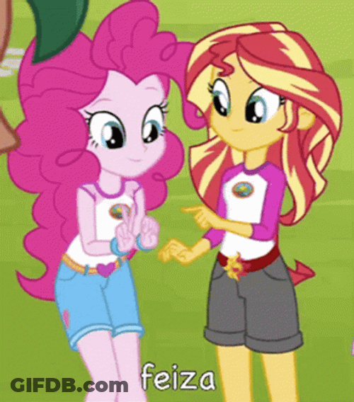 Pinkie Pie With Sunset Shimmer GIF