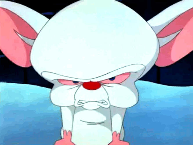 Pinky And The Brain Angry Eye Twitch GIF