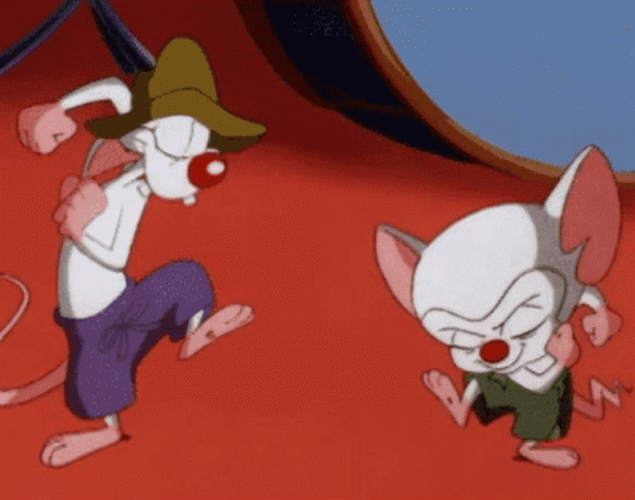 Pinky And The Brain Hips Shaking Dance GIF