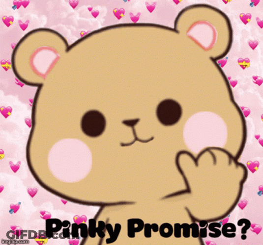 Pinky Promise Cute Bear GIF