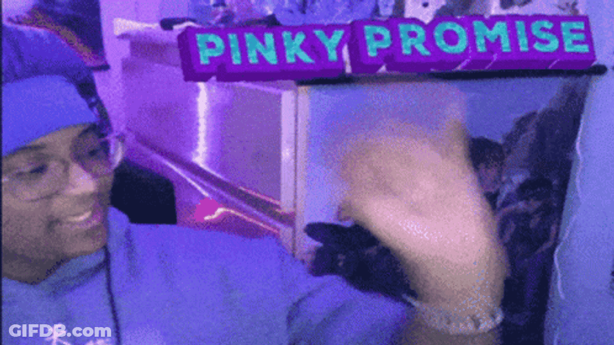 Pinky Promise Funny Face GIF