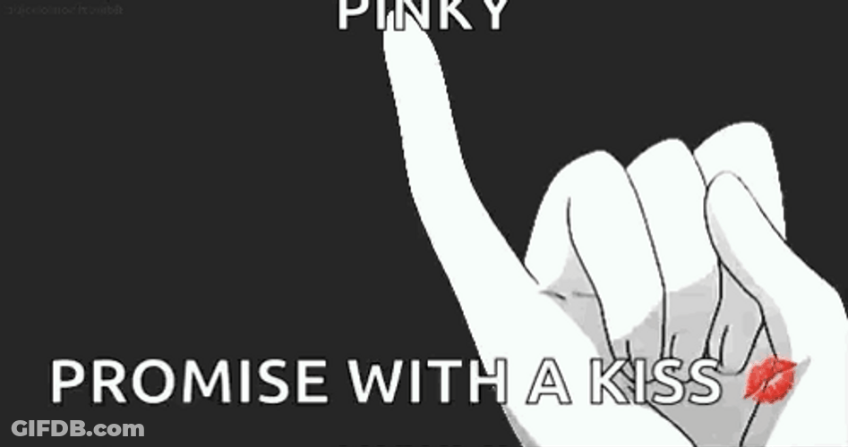 Pinky Promise With A Kiss GIF