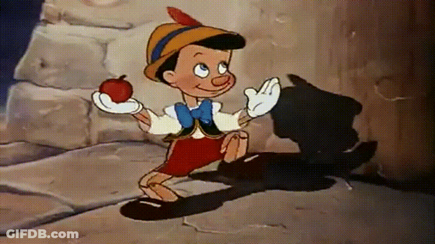 Pinocchio Apple Dance GIF