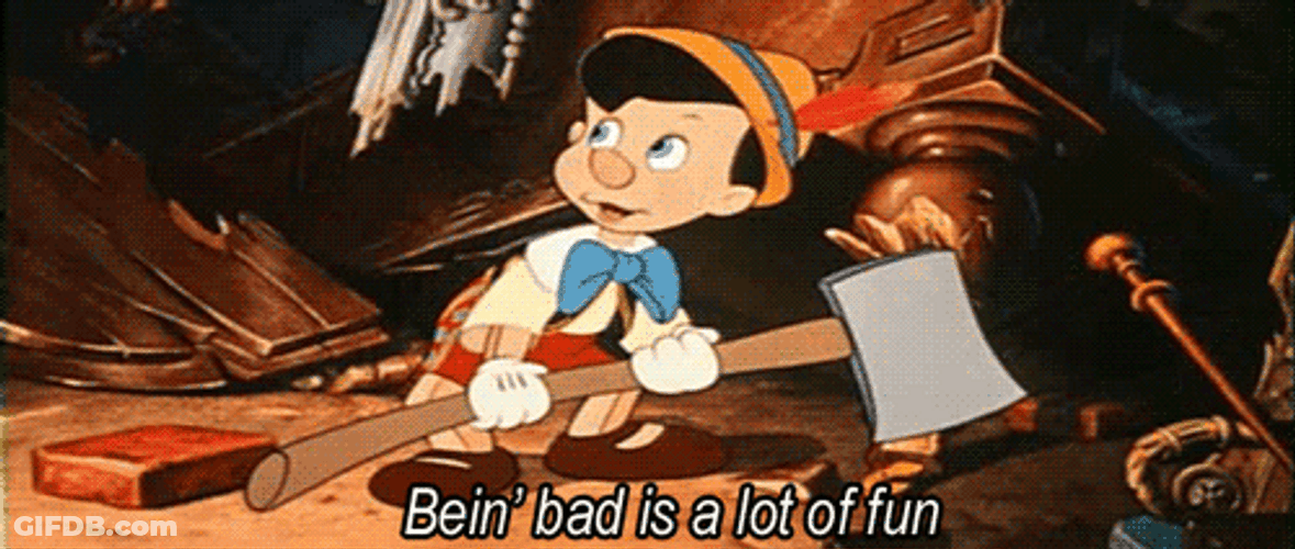 Pinocchio Disney Cartoon Ax GIF