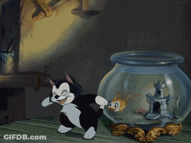 Pinocchio Figaro Golfdish Kiss GIF