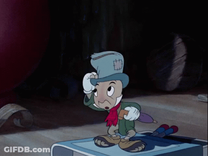 Pinocchio Jiminy Cricket Bow GIF