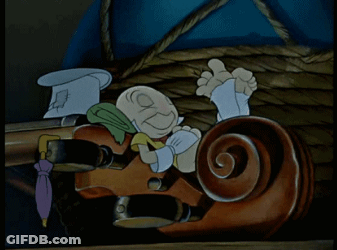 Pinocchio Jiminy Cricket Cozy GIF