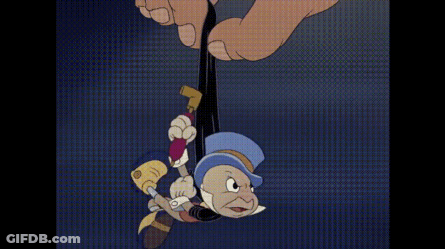 Pinocchio Jiminy Cricket Hanging Spin GIF