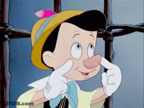 Pinocchio Making A Face With His Hands GIF